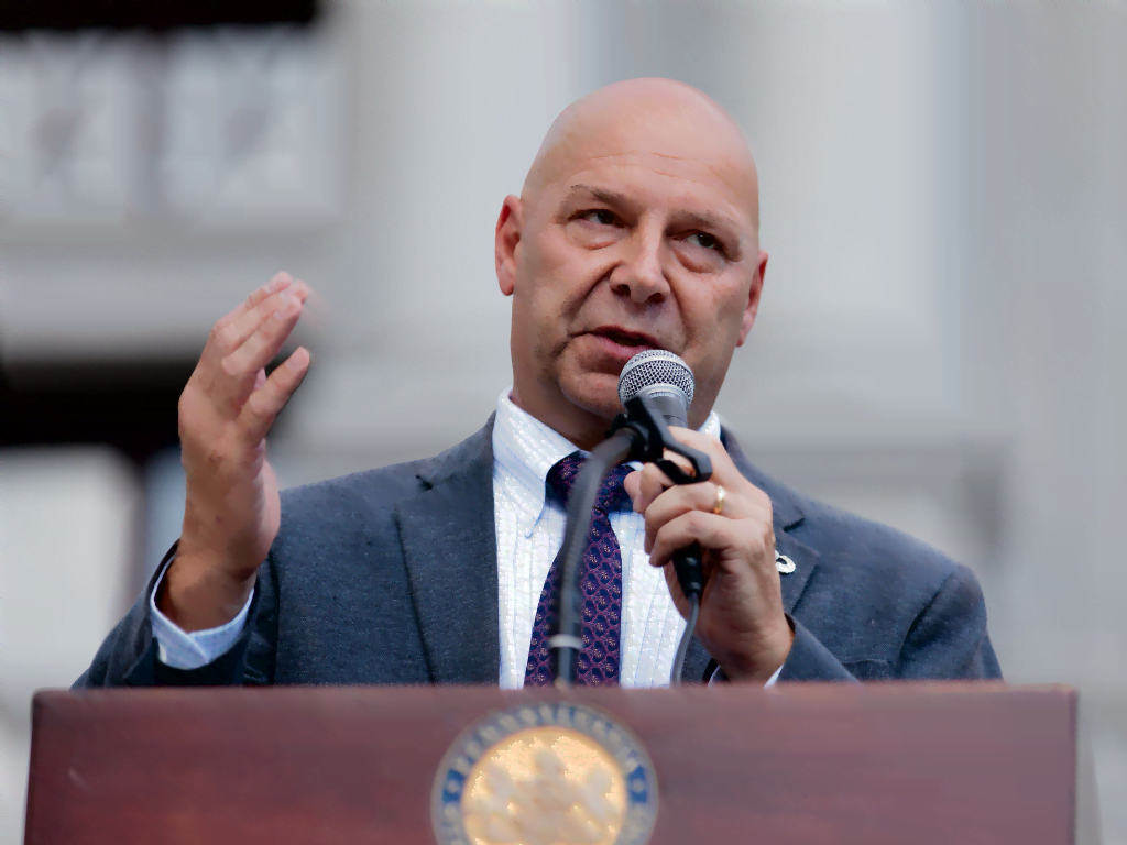 Mastriano Speaking PA Spotlight - Bucks County Beacon - DJOP Calls Out Mastriano for Trying to Walk Back Extremist Anti-Abortion Stance