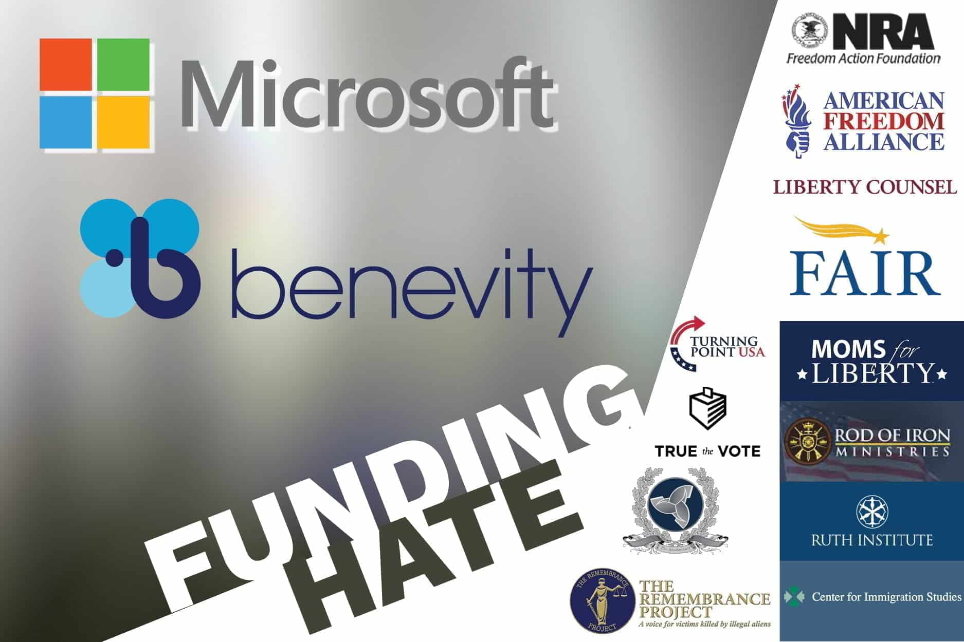 microsoft funding hate 1 - Bucks County Beacon - Microsoft, Benevity Include Extremist and Hate Groups In Charity Rewards Program