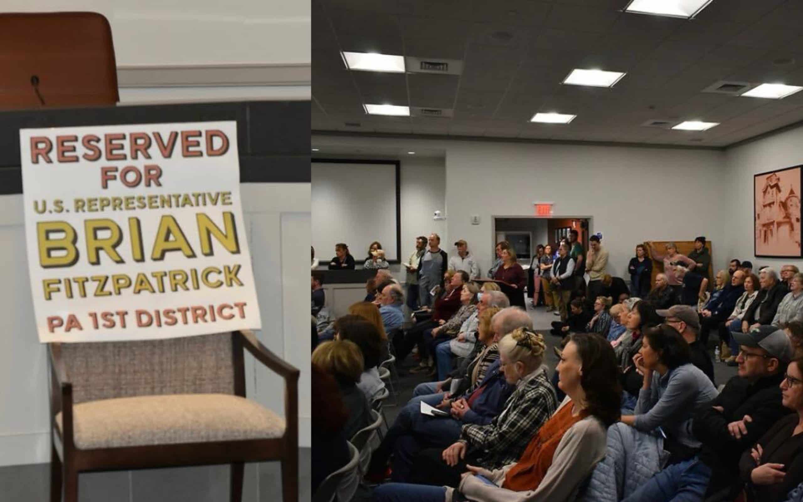 empty chair scaled - Bucks County Beacon - Pennsylvania Republican Congressman Brian Fitzpatrick Is Scared to Hold a Town Hall. His Constituents Organized One Anyway