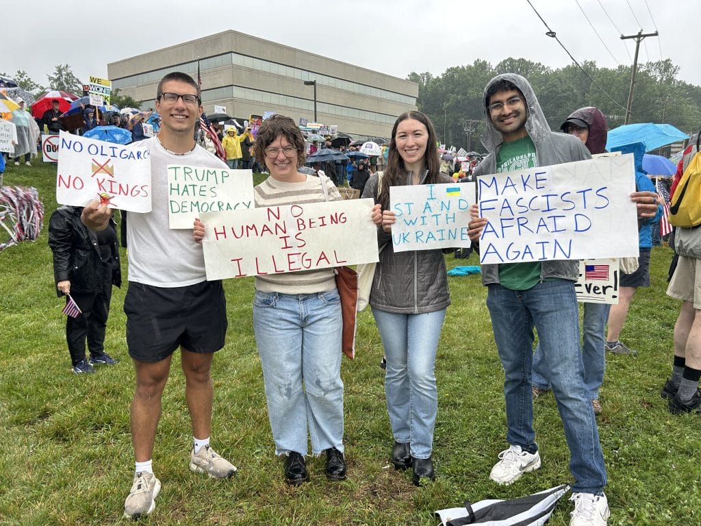 No Kings Langhorne Duckworths - Bucks County Beacon - Here's Why 1,800 Protesters Demonstrated Outside of Congressman Brian Fitzpatrick’s Langhorne Office for ‘No Kings Day'