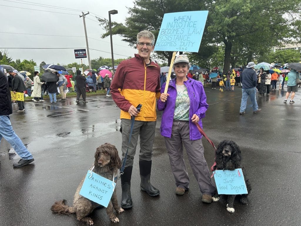 No Kings The Newitts - Bucks County Beacon - Here's Why 1,800 Protesters Demonstrated Outside of Congressman Brian Fitzpatrick’s Langhorne Office for ‘No Kings Day'