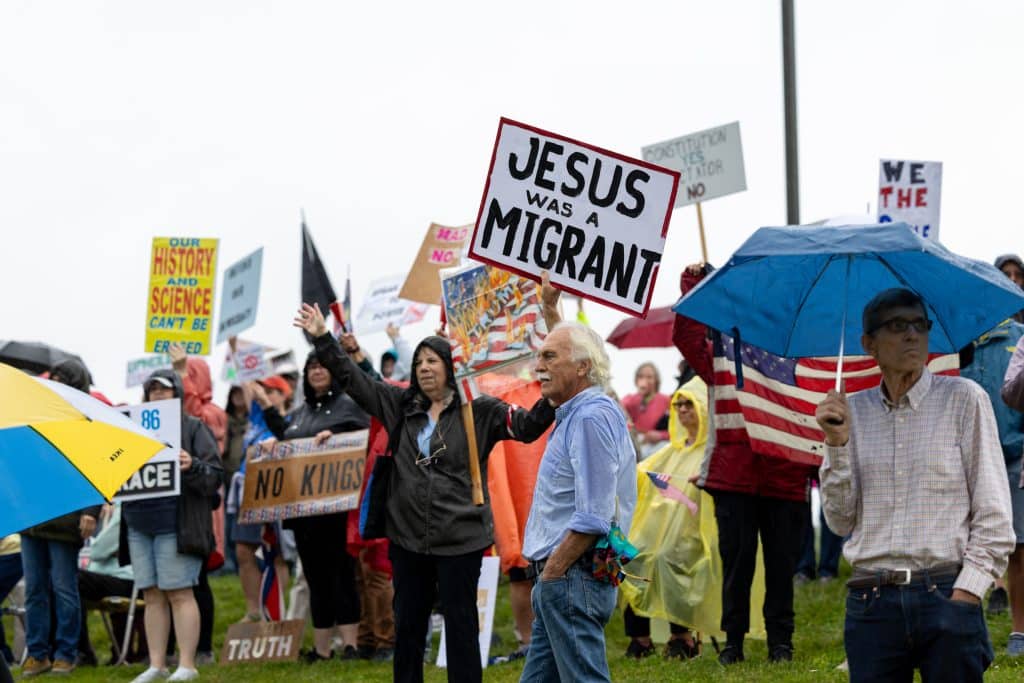 No Kings Day Langhorne105 - Bucks County Beacon - Here's Why 1,800 Protesters Demonstrated Outside of Congressman Brian Fitzpatrick’s Langhorne Office for ‘No Kings Day'
