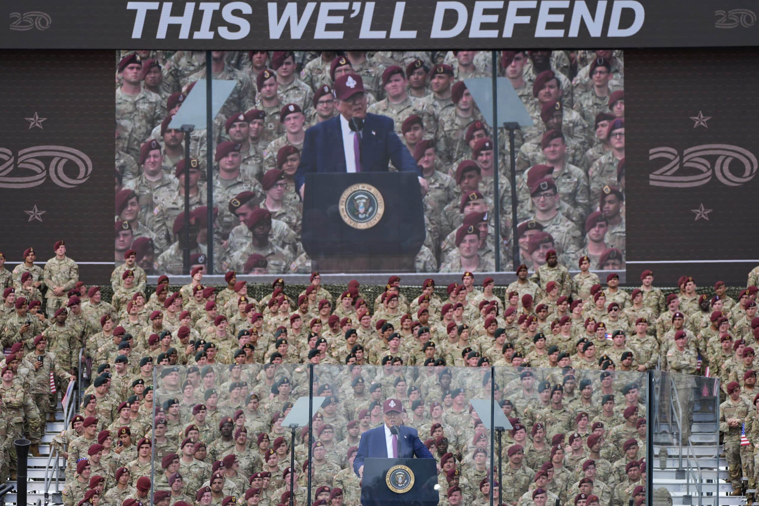 Trump Fort Bragg scaled - Bucks County Beacon - OPINION: To Defeat Trump's Fascism, We Must Confront Militarism